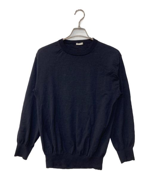 COMOLI（コモリ）COMOLI (コモリ) 21Gウールクルーネックニット ネイビー サイズ:2の古着・服飾アイテム