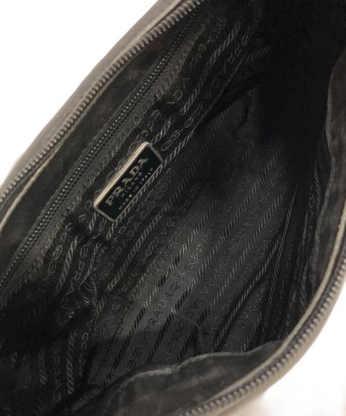 PRADA（プラダ）PRADA (プラダ) プラスチックハンドル レザー ワンショルダーバッグ ブラックの古着・服飾アイテム
