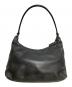 PRADA (プラダ) プラスチックハンドル レザー ワンショルダーバッグ ブラック：20000円