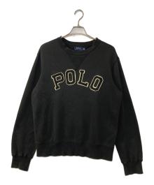 POLO RALPH LAUREN（ポロ・ラルフローレン）の古着「POLOロゴスウェット」｜ブラック