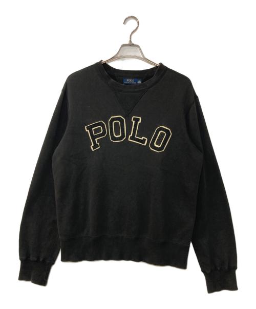 POLO RALPH LAUREN（ポロ・ラルフローレン）POLO RALPH LAUREN (ポロ・ラルフローレン) POLOロゴスウェット ブラック サイズ:Lの古着・服飾アイテム