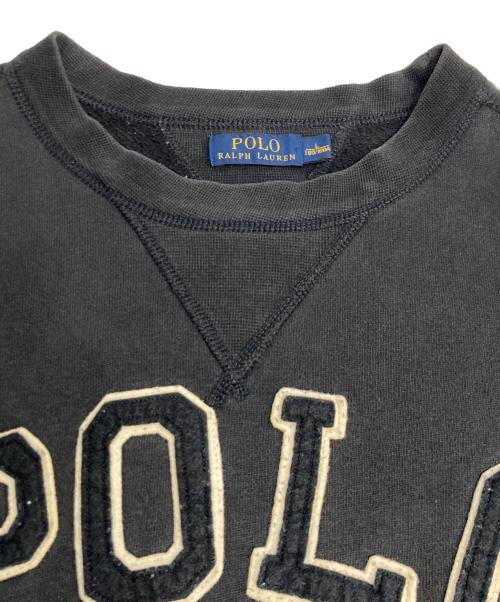 POLO RALPH LAUREN（ポロ・ラルフローレン）POLO RALPH LAUREN (ポロ・ラルフローレン) POLOロゴスウェット ブラック サイズ:Lの古着・服飾アイテム