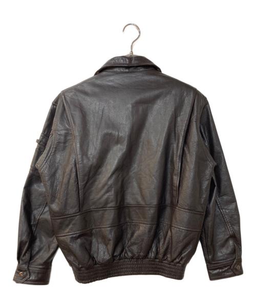 USED（ユーズド）USED (ユーズド) レザーブルゾン ブラック サイズ:Lの古着・服飾アイテム