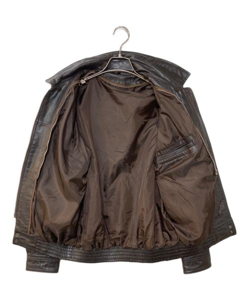 USED（ユーズド）USED (ユーズド) レザーブルゾン ブラック サイズ:Lの古着・服飾アイテム