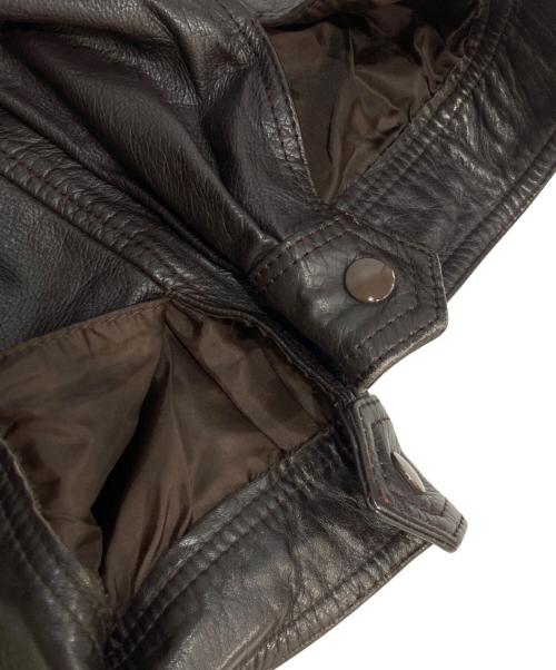 USED（ユーズド）USED (ユーズド) レザーブルゾン ブラック サイズ:Lの古着・服飾アイテム