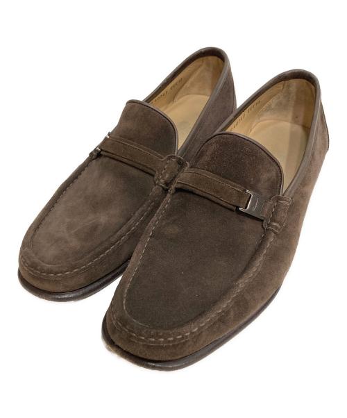 Salvatore Ferragamo（サルヴァトーレ フェラガモ）Salvatore Ferragamo (サルヴァトーレ フェラガモ) スエードローファー ブラウン サイズ:10EEEの古着・服飾アイテム