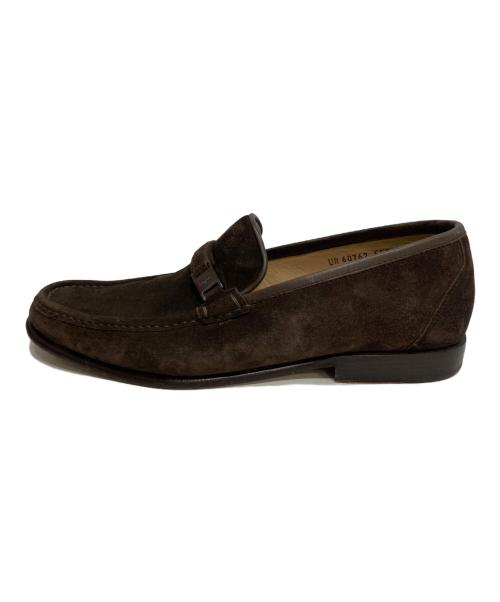 Salvatore Ferragamo（サルヴァトーレ フェラガモ）Salvatore Ferragamo (サルヴァトーレ フェラガモ) スエードローファー ブラウン サイズ:10EEEの古着・服飾アイテム