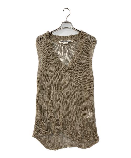 COMME des GARCONS（コムデギャルソン）COMME des GARCONS (コムデギャルソン) ヘンプノースリーブニット ベージュ サイズ:Mの古着・服飾アイテム