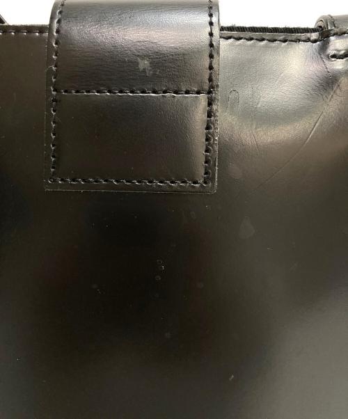 JUNYA WATANABE COMME des GARCONS（(ジュンヤワタナベ コムデギャルソン）JUNYA WATANABE COMME des GARCONS ((ジュンヤワタナベ コムデギャルソン) レザーショルダーバッグ ブラックの古着・服飾アイテム