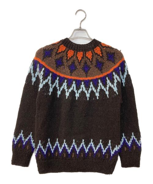 BEAMS BOY（ビームスボーイ）BEAMS BOY (ビームスボーイ) ハンド ノルディック カーディガン ブラウン サイズ:なしの古着・服飾アイテム