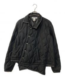 COMME des GARCONS SHIRT（コムデギャルソンシャツ）の古着「COACH JACKET アシンメトリー キルティング コーチジャケット」｜ブラック×グレー