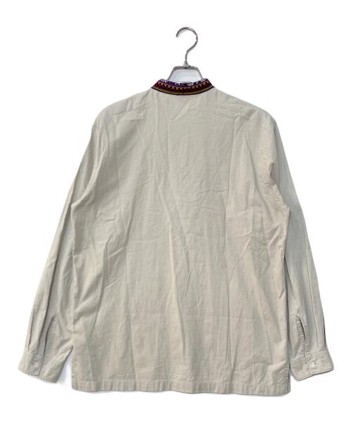COMME des GARCONS HOMME PLUS（コムデギャルソンオムプリュス）COMME des GARCONS HOMME PLUS (コムデギャルソンオムプリュス) チロリアン スキッパーシャツ ベージュ サイズ:Mの古着・服飾アイテム