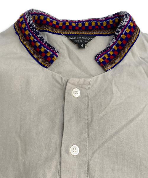 COMME des GARCONS HOMME PLUS（コムデギャルソンオムプリュス）COMME des GARCONS HOMME PLUS (コムデギャルソンオムプリュス) チロリアン スキッパーシャツ ベージュ サイズ:Mの古着・服飾アイテム