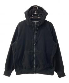 mout recon tailor（マウトリーコンテーラー）の古着「MOUT WIND PRO FULL ZIP FIELD HOODIE マウト ウインド プロ フルジップフィールドフーディ」｜ブラック