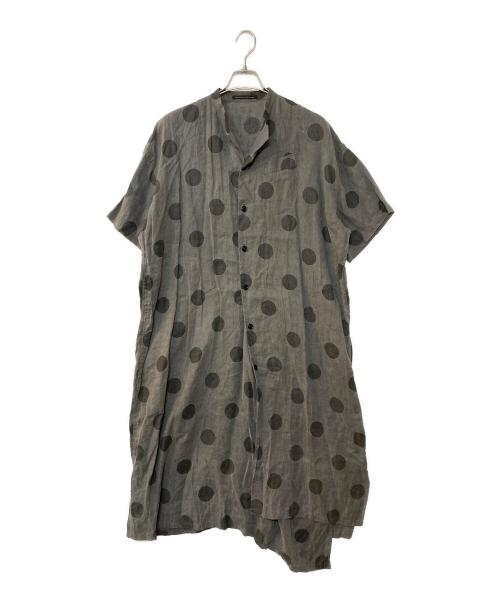 Y's（ワイズ）Y's (ワイズ) リネン ドットシャツワンピース グレー サイズ:1の古着・服飾アイテム