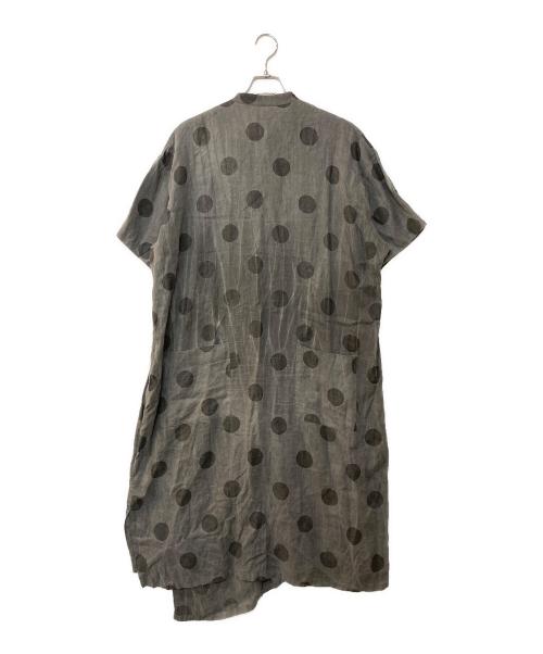 Y's（ワイズ）Y's (ワイズ) リネン ドットシャツワンピース グレー サイズ:1の古着・服飾アイテム