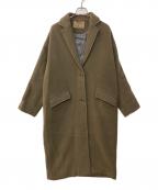 CLOTH&CROSSクロスアンドクロス）の古着「ウールナイロンテーラードコート」｜ブラウン