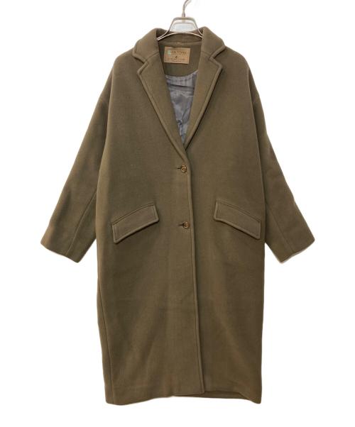 CLOTH&CROSS（クロスアンドクロス）CLOTH&CROSS (クロスアンドクロス) ウールナイロンテーラードコート ブラウン サイズ:2の古着・服飾アイテム