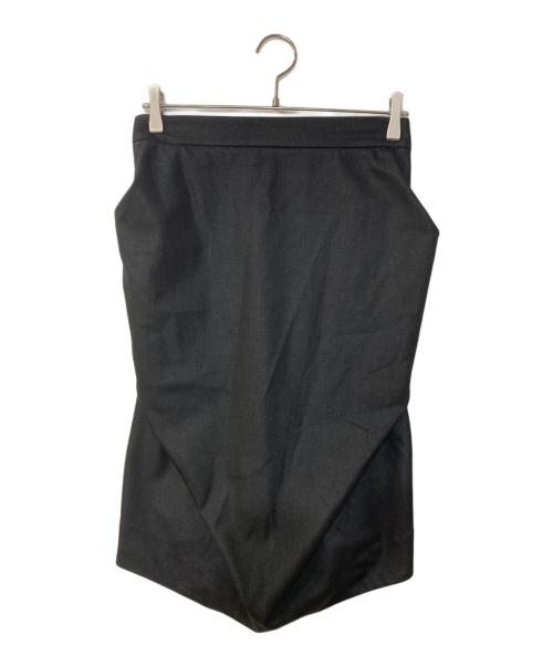 Vivienne Westwood ANGLOMANIA（ヴィヴィアンウエストウッドアングロマニア）Vivienne Westwood ANGLOMANIA (ヴィヴィアンウエストウッドアングロマニア) 変形 ウール混スカート ブラック サイズ:42の古着・服飾アイテム