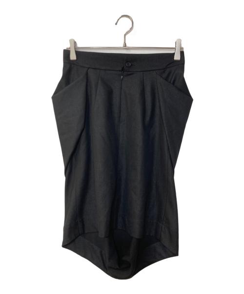 Vivienne Westwood ANGLOMANIA（ヴィヴィアンウエストウッドアングロマニア）Vivienne Westwood ANGLOMANIA (ヴィヴィアンウエストウッドアングロマニア) 変形 ウール混スカート ブラック サイズ:42の古着・服飾アイテム