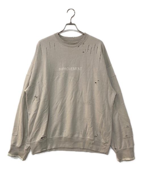 stein（シュタイン）stein (シュタイン) OVERSIZED REBUILD SWEAT LS グレー サイズ:Lの古着・服飾アイテム