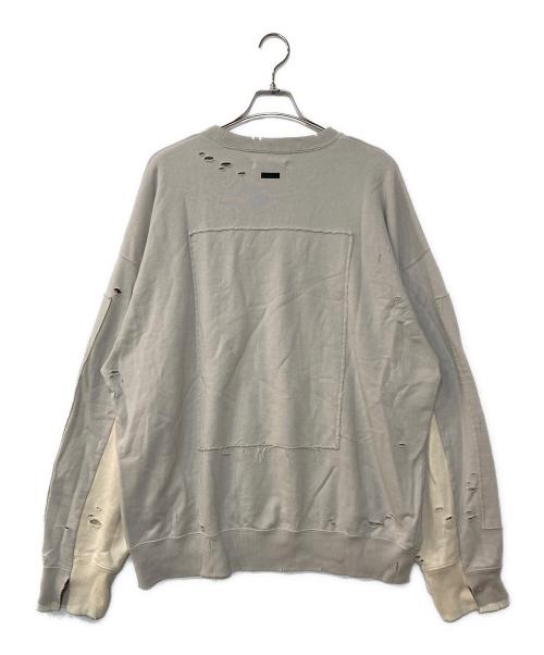 stein（シュタイン）stein (シュタイン) OVERSIZED REBUILD SWEAT LS グレー サイズ:Lの古着・服飾アイテム