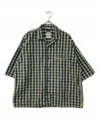 nanamicaナナミカ）の古着「Open Collar Wind H/S Shirt」｜グリーン