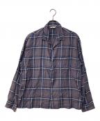 UNUSEDアンユーズド）の古着「Rayon Check Shirt」｜ブルー