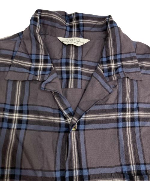 UNUSED（アンユーズド）UNUSED (アンユーズド) Rayon Check Shirt ブルー サイズ:3の古着・服飾アイテム