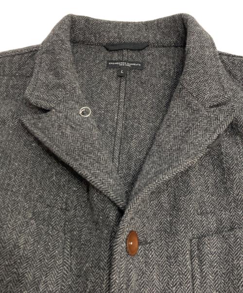 Engineered Garments（エンジニアド ガーメンツ）Engineered Garments (エンジニアド ガーメンツ) エルボーパッチ ツイードヘリンボーンジャケット グレー サイズ:Lの古着・服飾アイテム