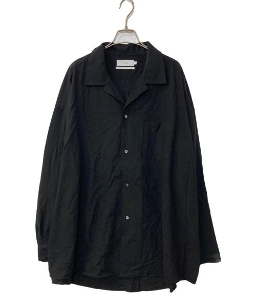 Graphpaper（グラフペーパー）Graphpaper (グラフペーパー) SILK NOIL VISCOSE SLEEPING SHIRT ブラック サイズ:2の古着・服飾アイテム