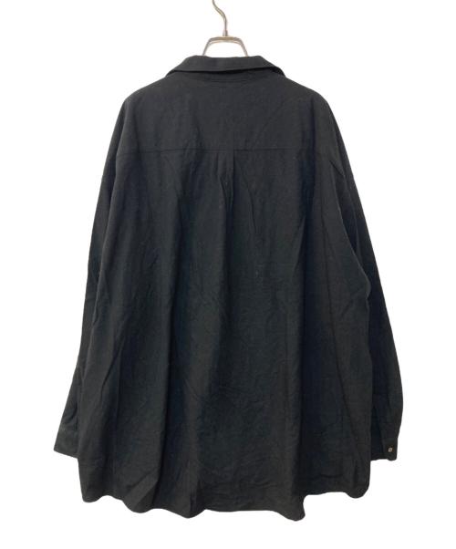 Graphpaper（グラフペーパー）Graphpaper (グラフペーパー) SILK NOIL VISCOSE SLEEPING SHIRT ブラック サイズ:2の古着・服飾アイテム