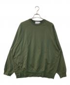 Graphpaperグラフペーパー）の古着「Hard Terry Crew Neck Sweat」｜グリーン
