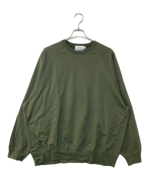 Graphpaper（グラフペーパー）Graphpaper (グラフペーパー) Hard Terry Crew Neck Sweat グリーン サイズ:O/Sの古着・服飾アイテム