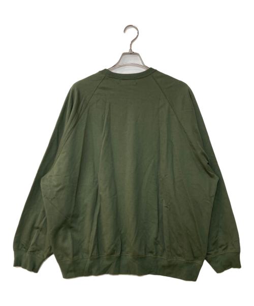 Graphpaper（グラフペーパー）Graphpaper (グラフペーパー) Hard Terry Crew Neck Sweat グリーン サイズ:O/Sの古着・服飾アイテム
