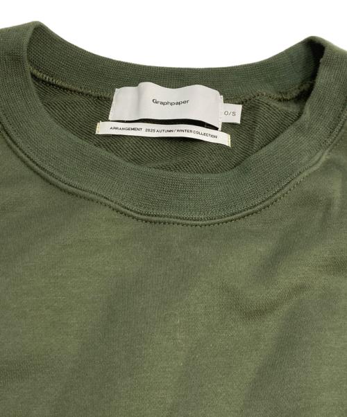 Graphpaper（グラフペーパー）Graphpaper (グラフペーパー) Hard Terry Crew Neck Sweat グリーン サイズ:O/Sの古着・服飾アイテム