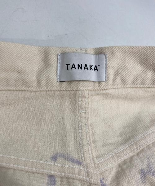 TANAKA（タナカ）TANAKA (タナカ) ステンシル加工デニムトラウザー ホワイト サイズ:25の古着・服飾アイテム