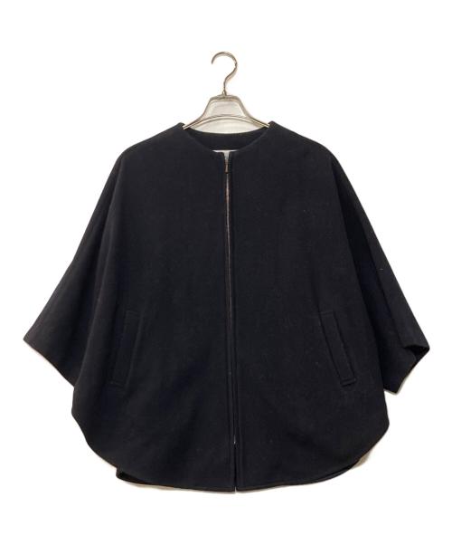 BEARDSLEY（ビアズリー）BEARDSLEY (ビアズリー) ウールポンチョコート ネイビー サイズ:FREEの古着・服飾アイテム
