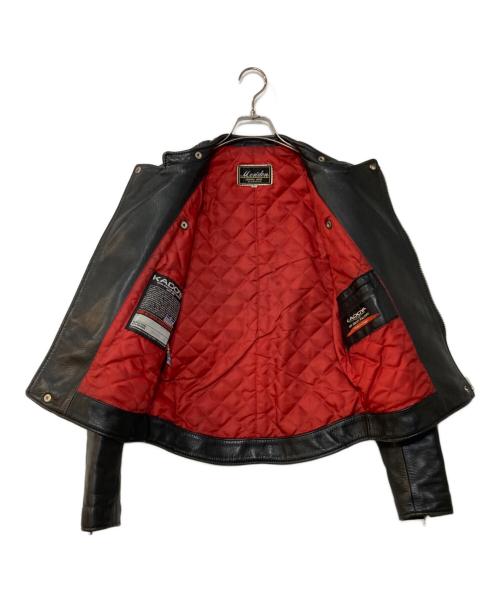 KADOYA（カドヤ）KADOYA (カドヤ) レザーライダースジャケット ブラック サイズ:Lの古着・服飾アイテム