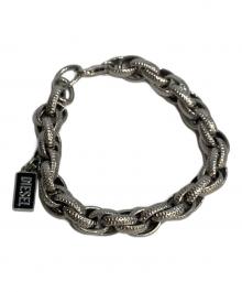DIESEL（ディーゼル）の古着「ステンレススチール チェーンブレスレット」｜シルバー