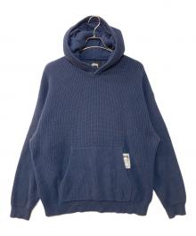 stussy（ステューシー）の古着「Cotton Knit Hood」｜ネイビー