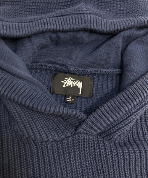 stussy（ステューシー）stussy (ステューシー) Cotton Knit Hood ネイビー サイズ:Lの古着・服飾アイテム
