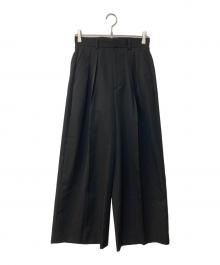 LOEFF（ロエフ）の古着「ギャバジン バギー パンツ」｜ブラック