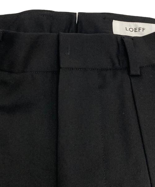 LOEFF（ロエフ）LOEFF (ロエフ) ギャバジン バギー パンツ ブラックの古着・服飾アイテム