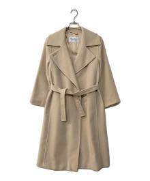 MaxMara（マックスマーラ）の古着「カシミヤウール ベルテッドコート」｜アイボリー