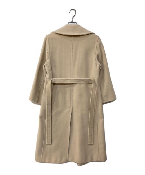 MaxMara（マックスマーラ）MaxMara (マックスマーラ) カシミヤウール ベルテッドコート アイボリー サイズ:34の古着・服飾アイテム