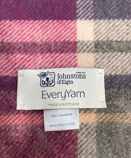 JOHNSTONS OF ELGIN（ジョンストンズ オブ エルガン）JOHNSTONS OF ELGIN (ジョンストンズ オブ エルガン) カシミヤマフラー ピンクの古着・服飾アイテム