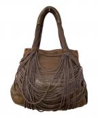DIESELディーゼル）の古着「ロープレザー トートバッグ/Rope Leather Shoulder Bag」｜オリーブ×ブラウン