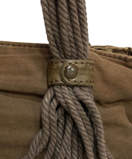 DIESEL（ディーゼル）DIESEL (ディーゼル) ロープレザー トートバッグ/Rope Leather Shoulder Bag オリーブ×ブラウンの古着・服飾アイテム