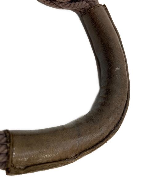 DIESEL（ディーゼル）DIESEL (ディーゼル) ロープレザー トートバッグ/Rope Leather Shoulder Bag オリーブ×ブラウンの古着・服飾アイテム